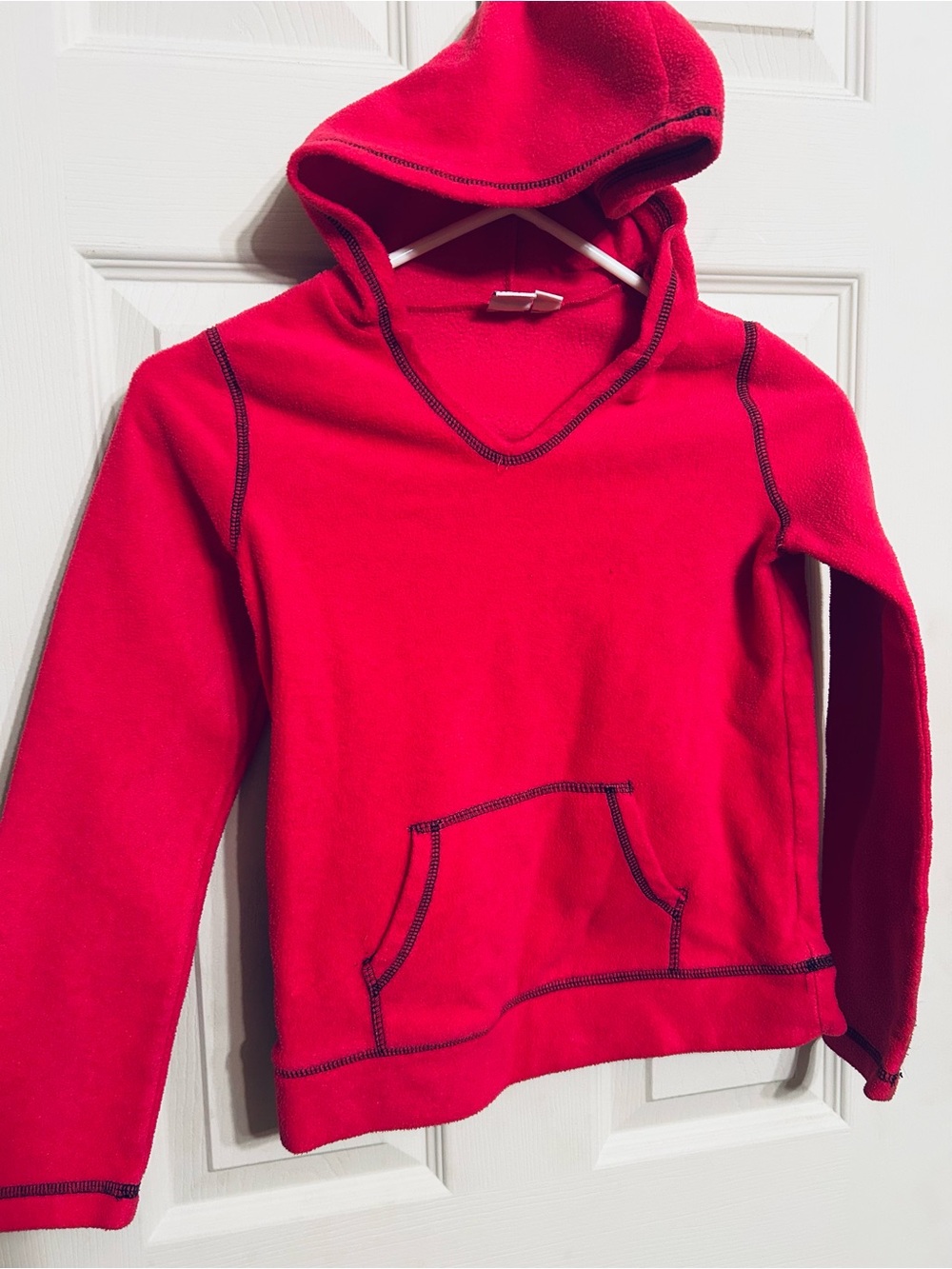 The Children's Place Red V-Neck Hooded Sweatshirt